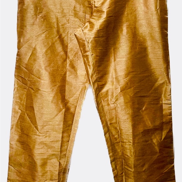Kurta Art Silk Top & Bottom set Sequined Top goldtone embellishment Mens Size 40 - Picture 13 of 14
